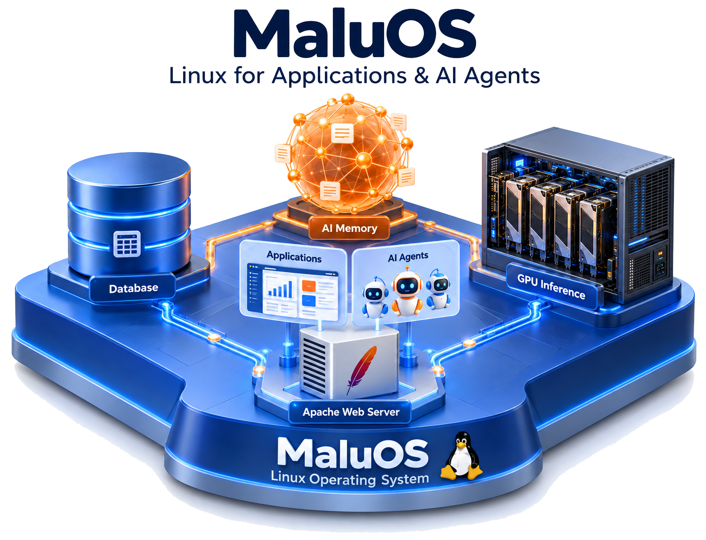 MaluOS: Linux for human and AI partnership